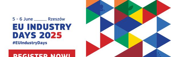 Promotional banner for EU Industry Days 2025 to be used on event registration page