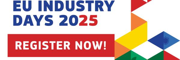 Promotional banner for EU Industry Days 2025 to be used on event registration page